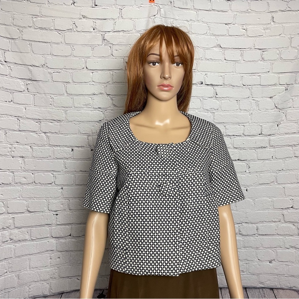 New Vintage Couture Couture Silk Wool Short Sleeve Jacket Italy Size 38 Size S